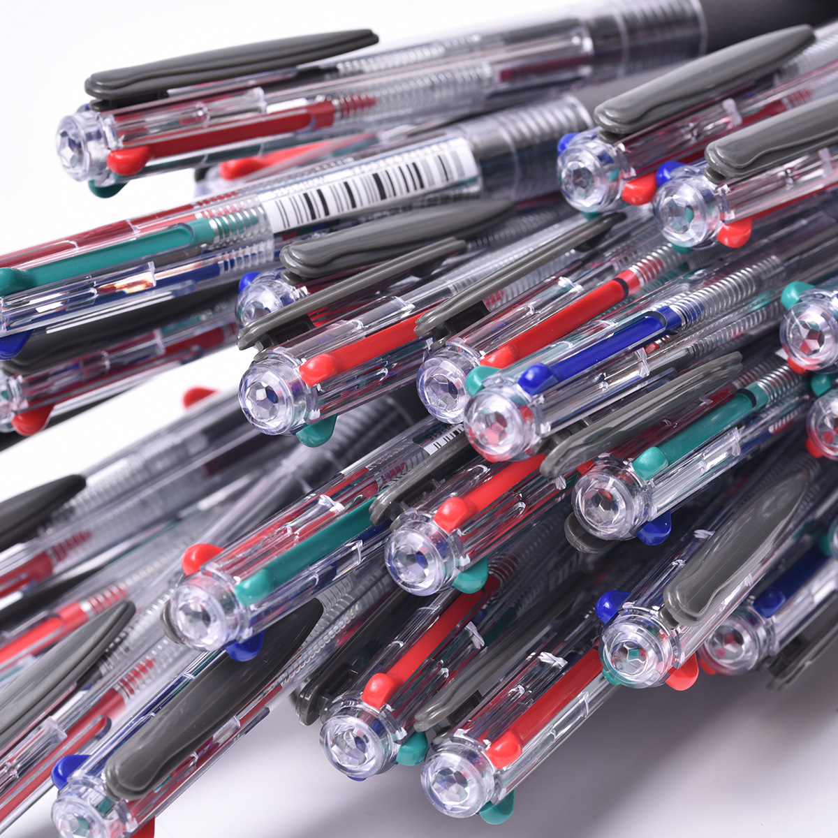 WYH23515 Bolígrafo de góndola multicolor Bolígrafo transparente creativo del estudiante Bolígrafo de góndola de cuatro colores Punta ST Bolígrafo manual