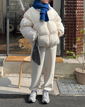 【現貨】韓國新款立領加厚羽絨服女21秋冬新款寬松口袋棉服外套