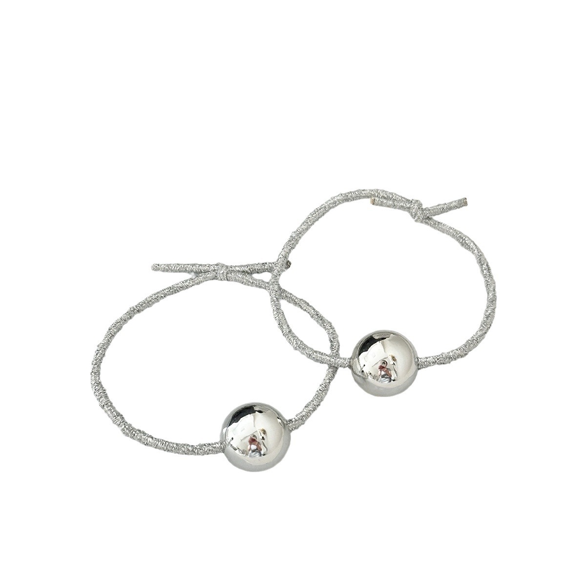 Anillo de cabello plateado de aire frío, anillo de cabello coreano de alta calidad, cola de caballo, correa de cuero, cabello para mujeres
