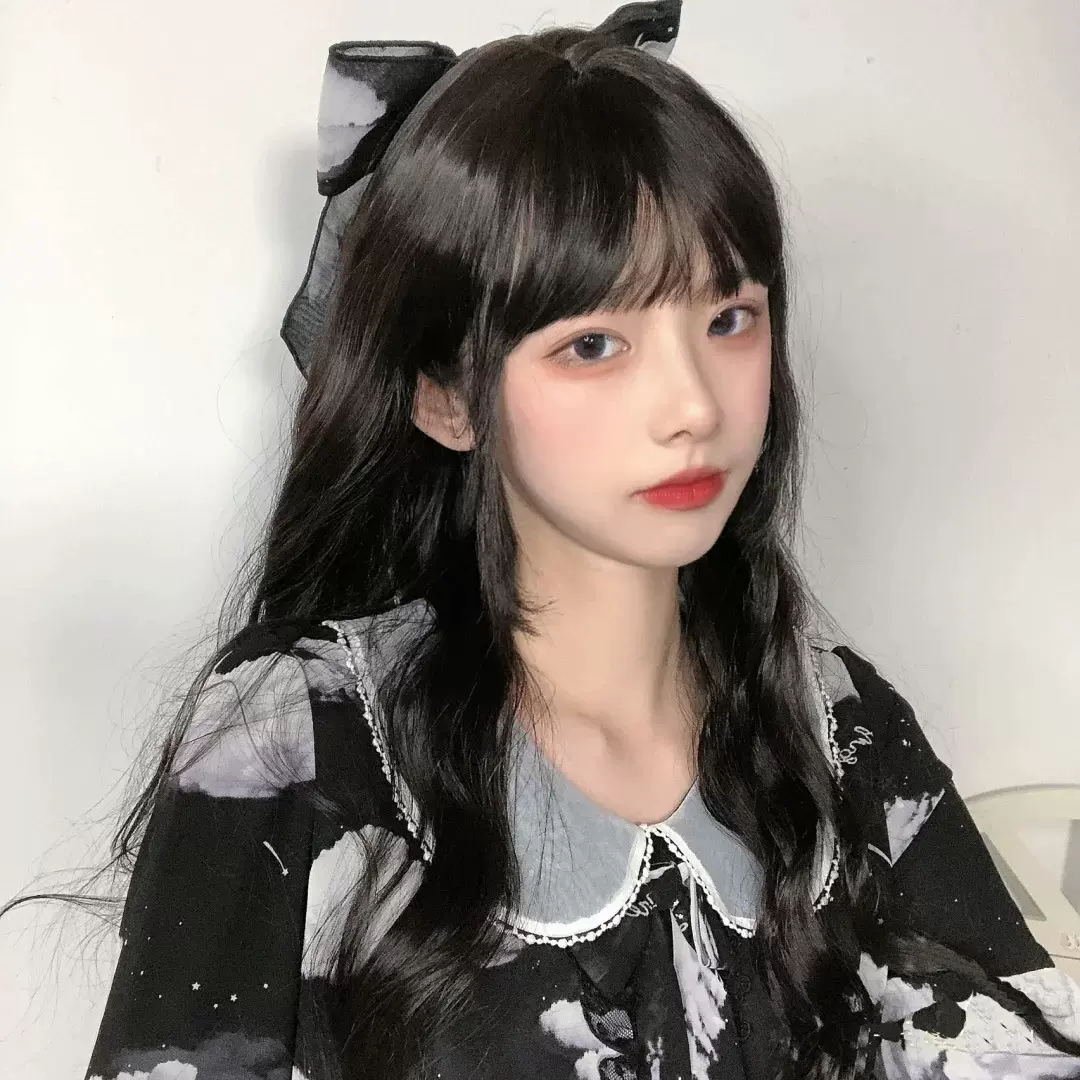 假发女空气刘海长卷发日常假发大波浪工厂货源现货一件代发Lolita