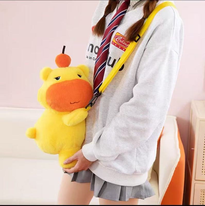 新しいカピバラルル人形ぬいぐるみ人形ぬいぐるみダブルバックパック絵文字バッグおもちゃキャッチャーマシン人形卸売|undefined