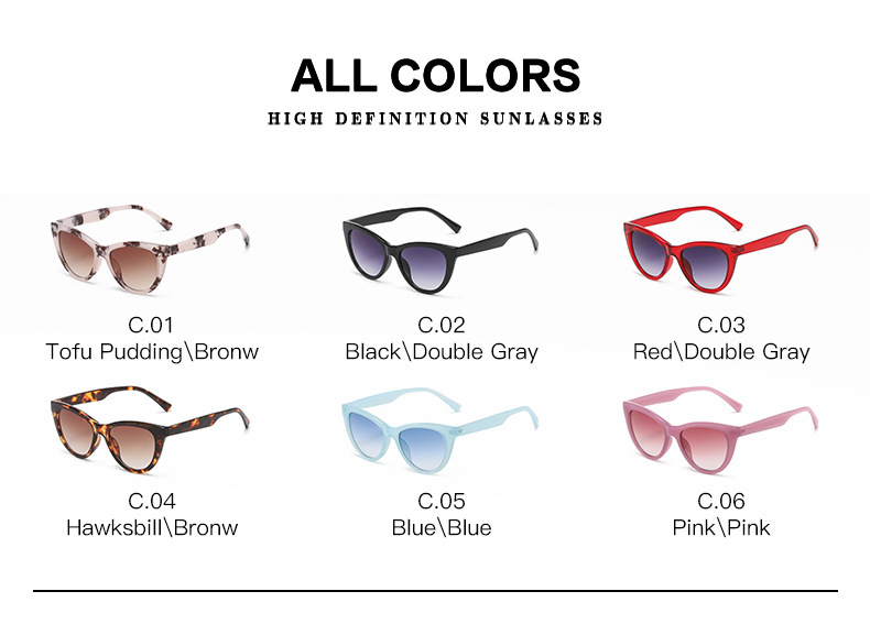 35g Weight Full Frame Glasses Structure Sunglasses Classification Ac, UV400 Protection Lens Material Cat Eye Glasses Style Outdoor, Travel Occasion Solid Color Pattern All Seasons Season Unisex Gender Retro, Classic Style Style Retro Classic Style Solid Color Ac UV400 Protection Cat Eye Full Frame Women's Sunglasses 6