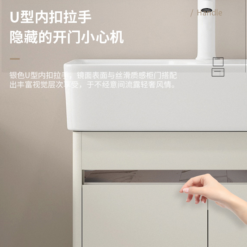 Cuenca de ángulo redondeado tipo pequeño gabinete de lavabo 304 acero inoxidable tipo pared lavabo cerámico integral lavabo