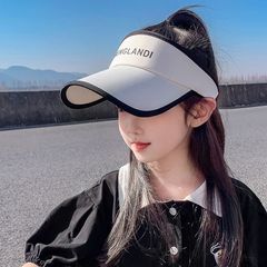 Children's Sun Hat Girls Summer UV Protection Braided Ponytail Sunshade Cap Fashionable Boys Empty Top Outdoor Sun Hat 