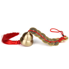 銅鈴鐺銅葫蘆銅風鈴六帝錢掛件門飾風鈴