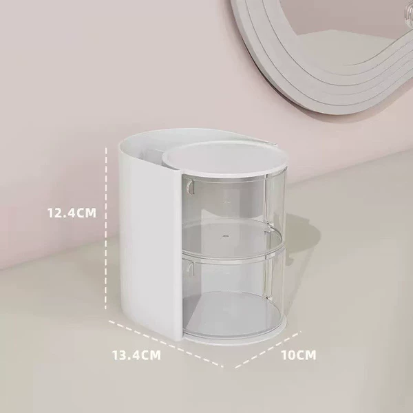 Cosmetics storage box two layers [white]