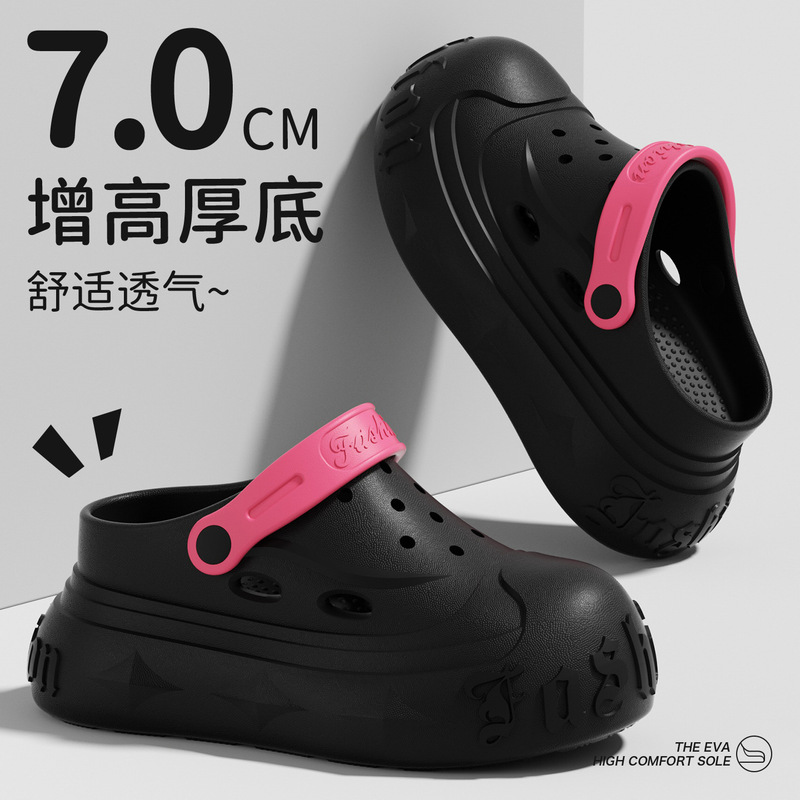 Summer 2026 New Style Women's Versatile Clogs for Students, Eva Non-Slip, Waterproof, Odor-Resistant, Breathable, Non-Stuffy, Thick-Soled