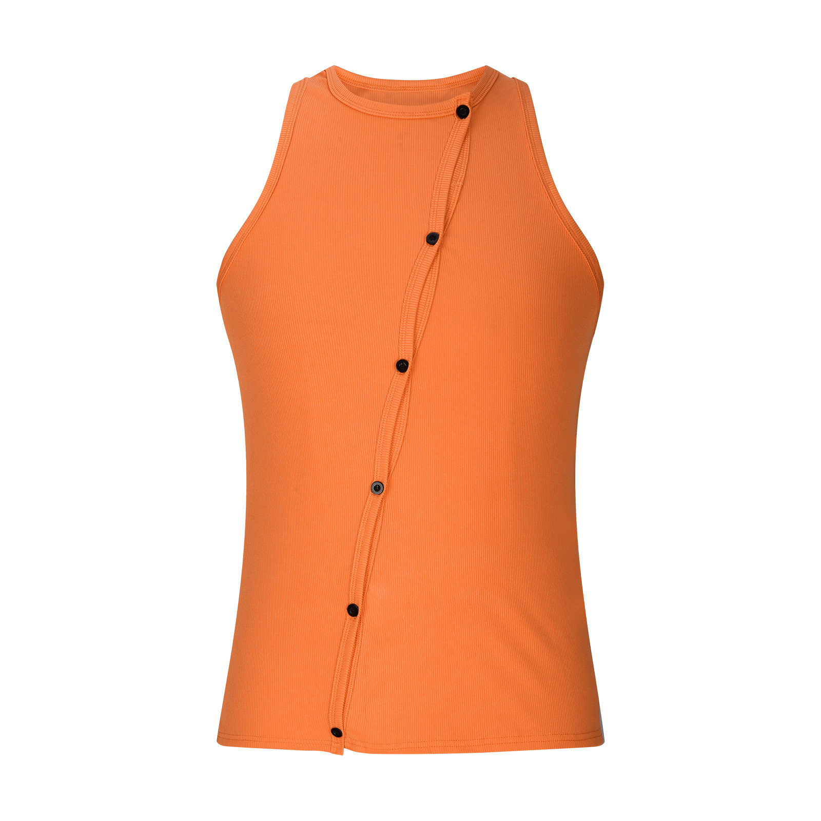 2023 verano nuevo comercio exterior de los hombres stretch corsé moda cardigan Europa y América del músculo sexy chaleco apretado