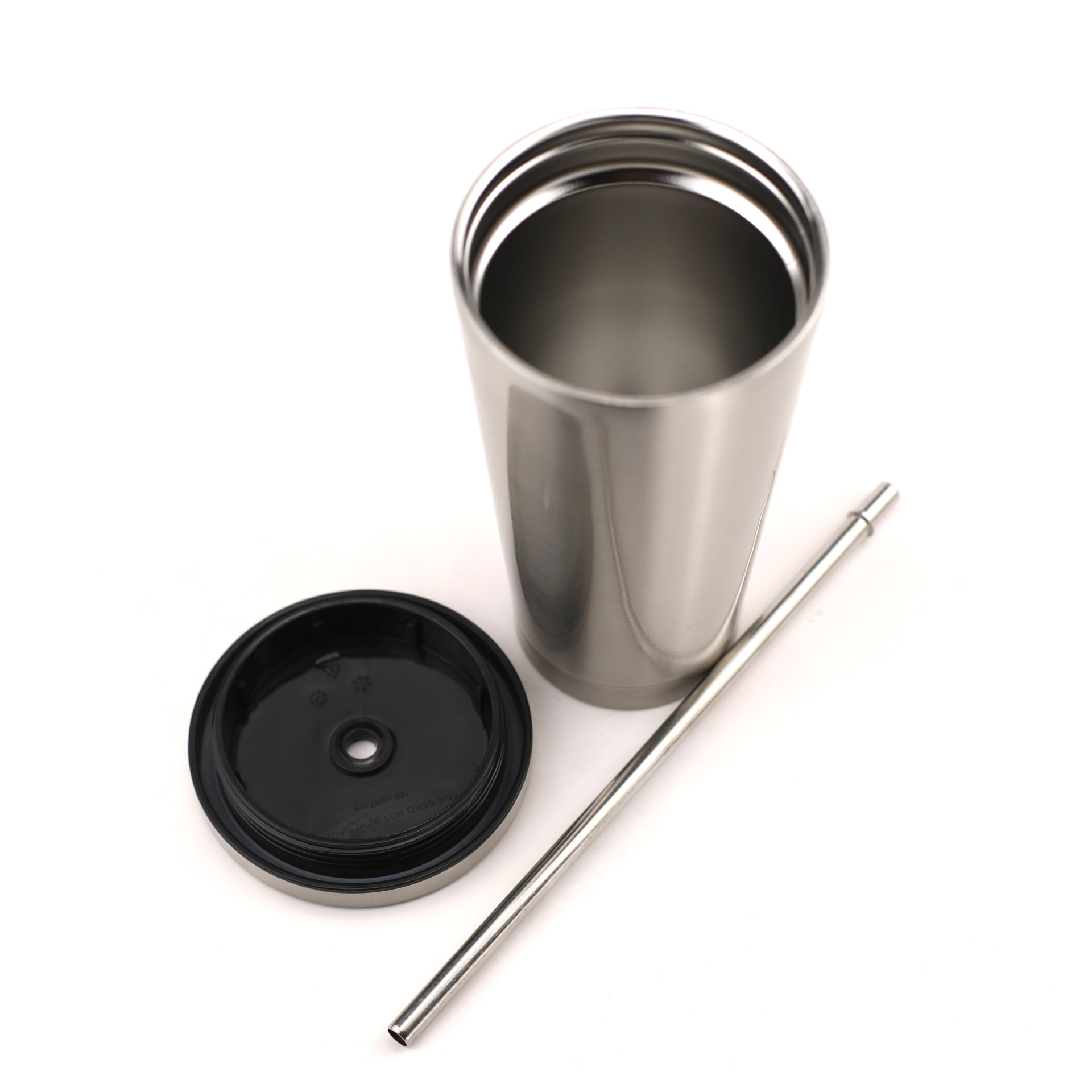 Venta caliente de Europa y América 20oz de acero inoxidable taza de coche creativo taza de café portátil 304 taza de paja taza de helado