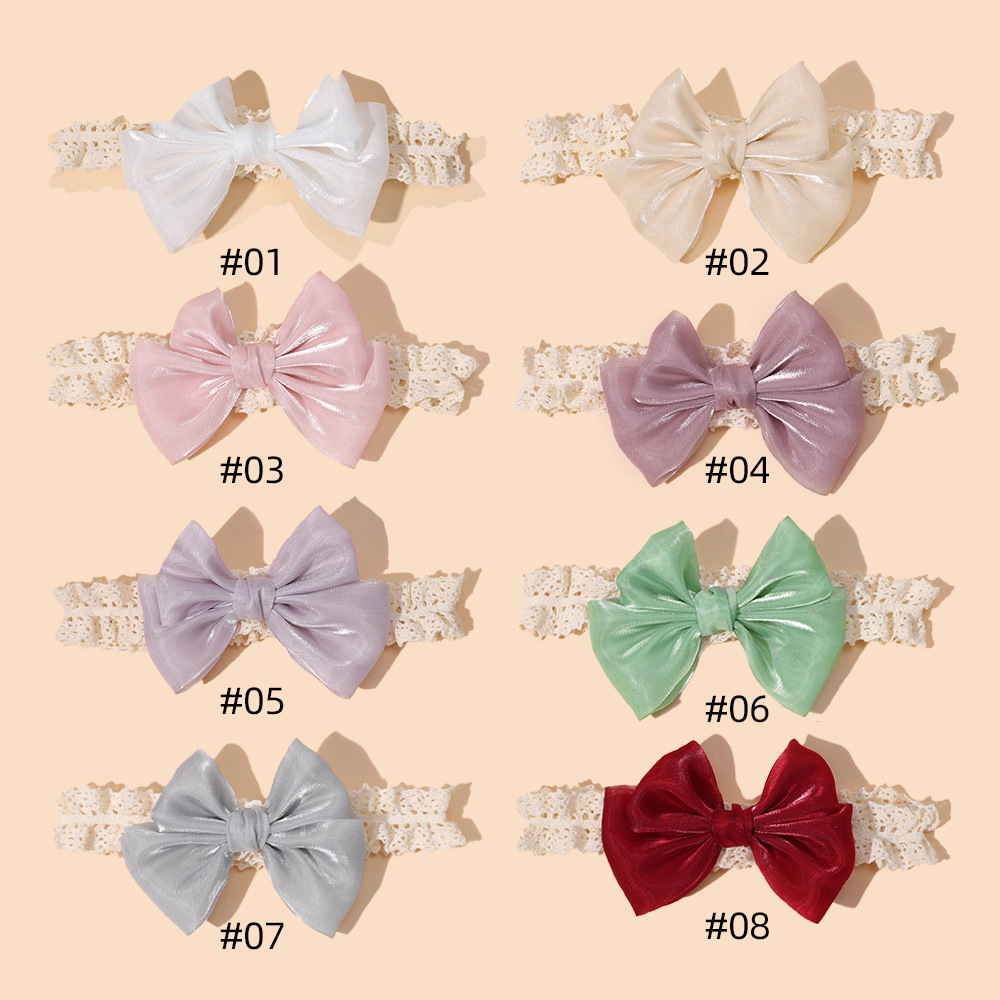 2024 New Style Hair Band Korean Style Cute Fashion Multi-color All-match Elegant Baby Girl Children's Bow Headwear Hair Ring_voghion.com