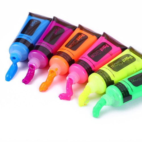 Cross-border water-based environmentally friendly fluorescent facial finger paint Halloween dance washable face paint body paint