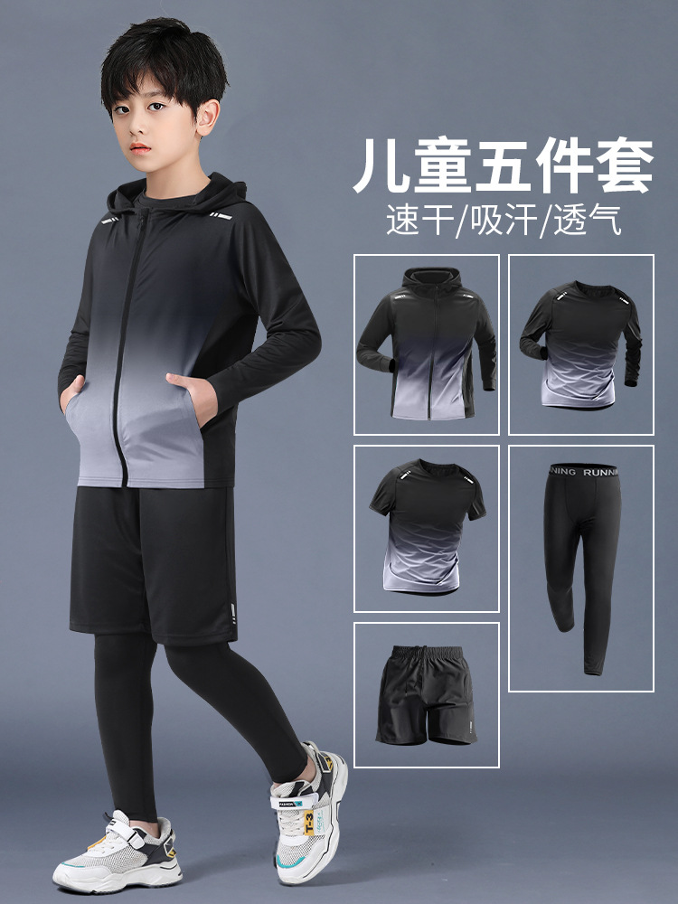Trajes deportivos infantiles otoño rápido secado baloncesto fútbol entrenamiento ropa de entrenamiento de niños corren ropa de invierno juvenil fitness