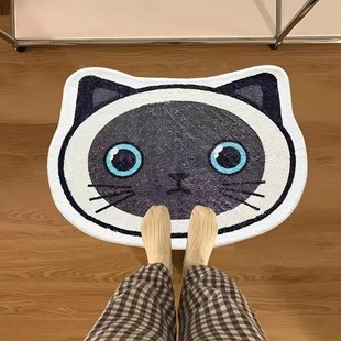 Cross-Border Imitation Cashmere Floor Mat Cartoon Home Entrance Door Mat Living Room Bedroom Stain-Resistant and Wear-Resistant Soft Cushion Can Be Customized