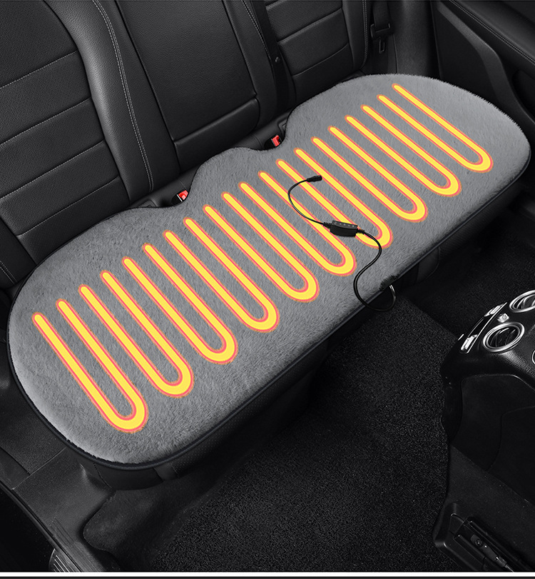 Heated Car Seat Cushion Plush Winter Warm 15S Fast Heating Automatic Constant Temperature Safe Heating Seat Cushion for Five Seats