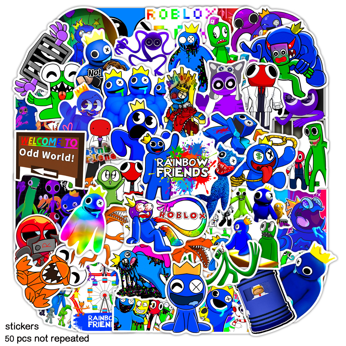 12 st/ set Roblox Rainbow Friends Figurer Modelldockor som present