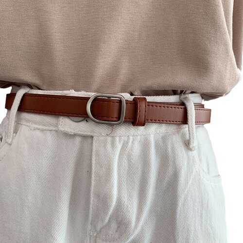 Wholesale retro belt for men and women, versatile non-hole belt adjustment, jeans ins style black belt