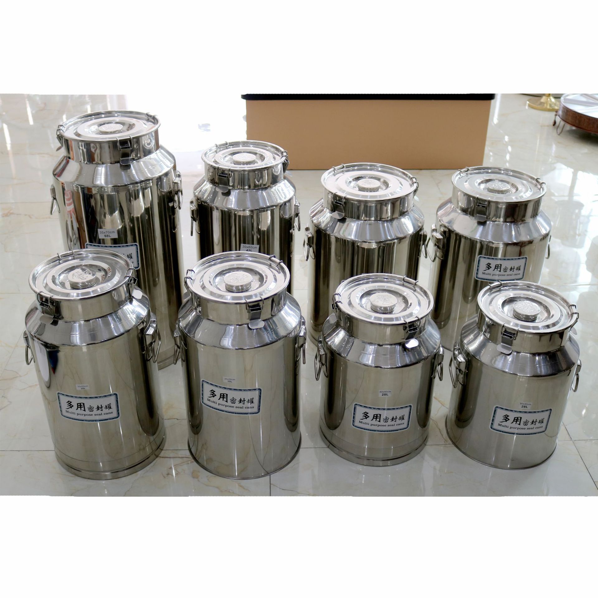 能兴不锈钢密封桶 茶叶罐酒桶储物桶米桶 发酵桶花生油牛奶运输桶