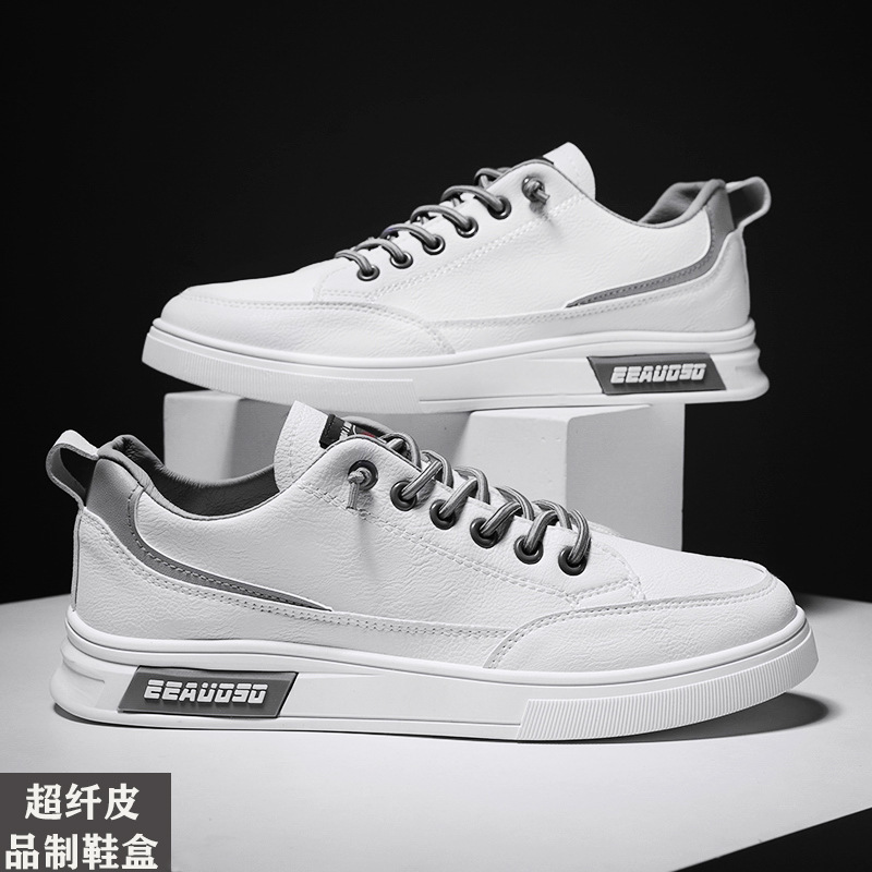 2024 Spring and Summer New Men's White Shoes Trendy Korean Style Fashion Easiest for Match Sneakers Youth Casual Sports Shoes