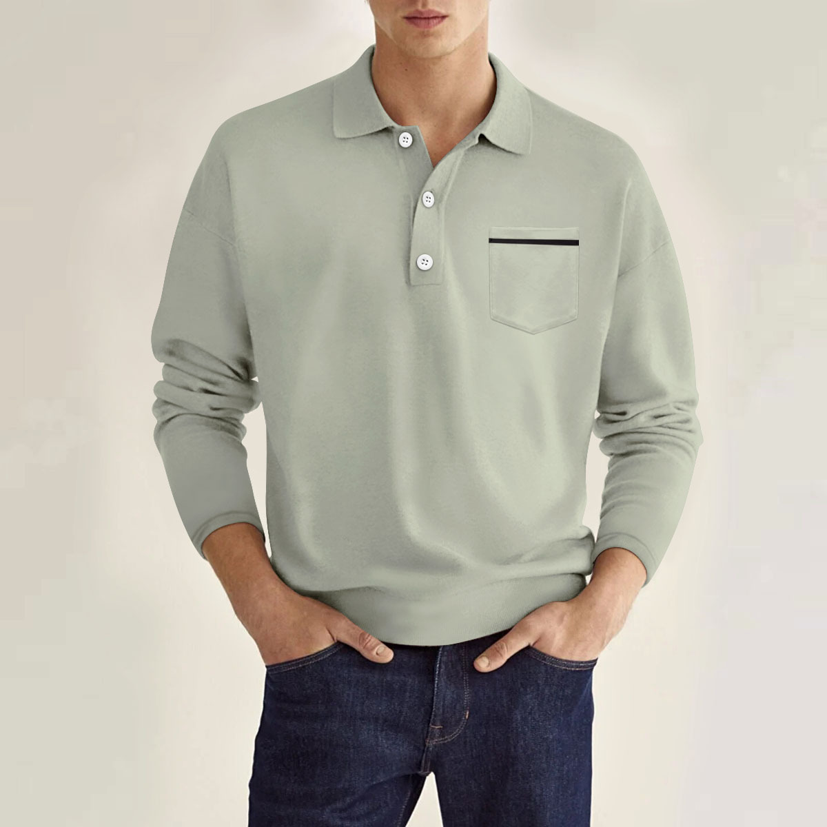 Men's Solid Color Polo Shirt Men's Clothing display picture 6