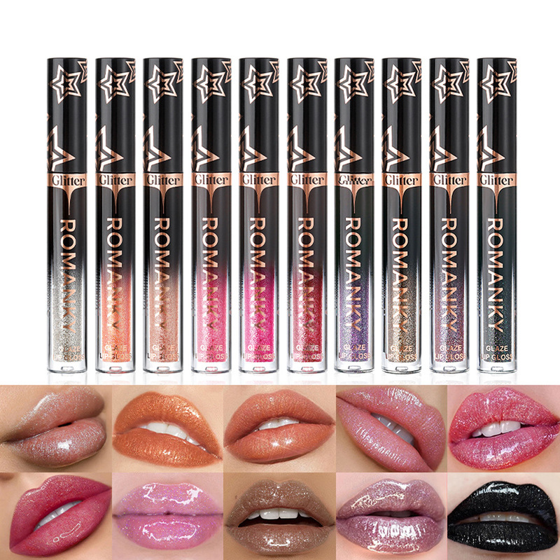 Cross-Border Exclusive Supply of Pearlescent Lip Gloss, Long-Lasting Waterproof Lip Makeup, Popular Wholesale Items