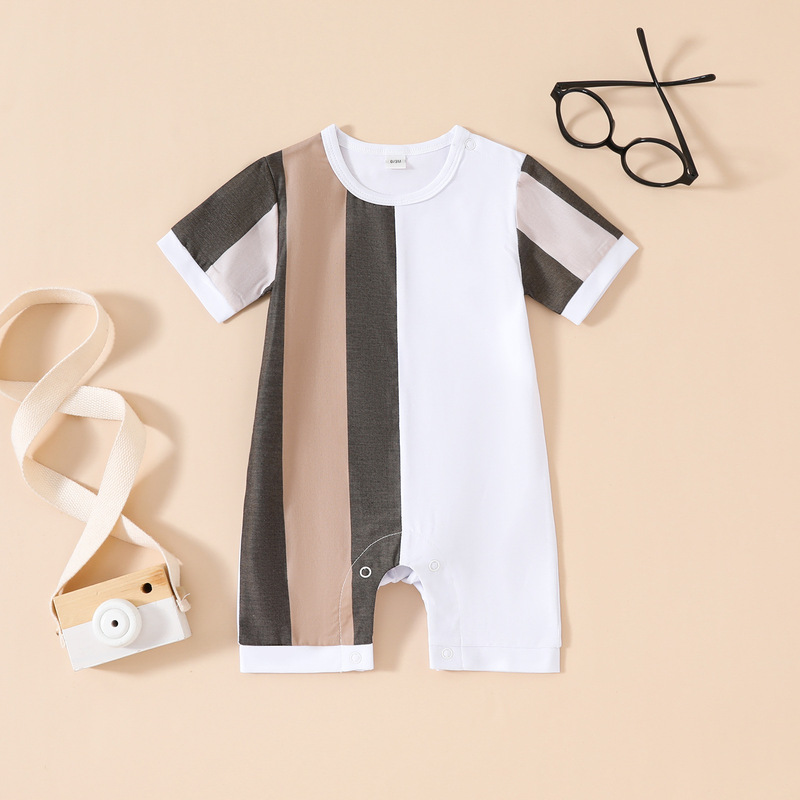 Newborn baby clothes summer summer jumpsuit baby cotton short sleeve suit 0-24 months love full moon summer clothes