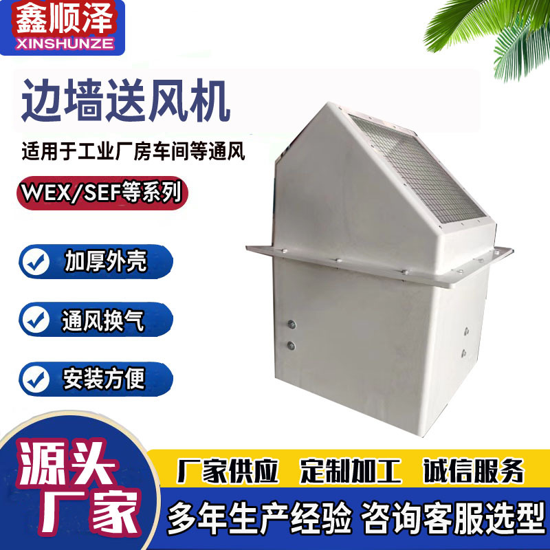 WEX-400D/500D4边墙排风机防雨边墙风机带防虫网边墙防腐轴流风机