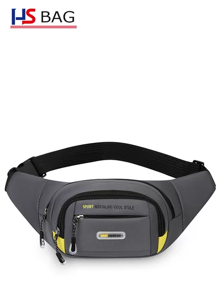 New Water-Repellent Waist Bag for Men and Women, Multi-Functional Large-Capacity Fashionable Chest Bag, Multi-Compartment Wear-Resistant Mobile Phone Bag