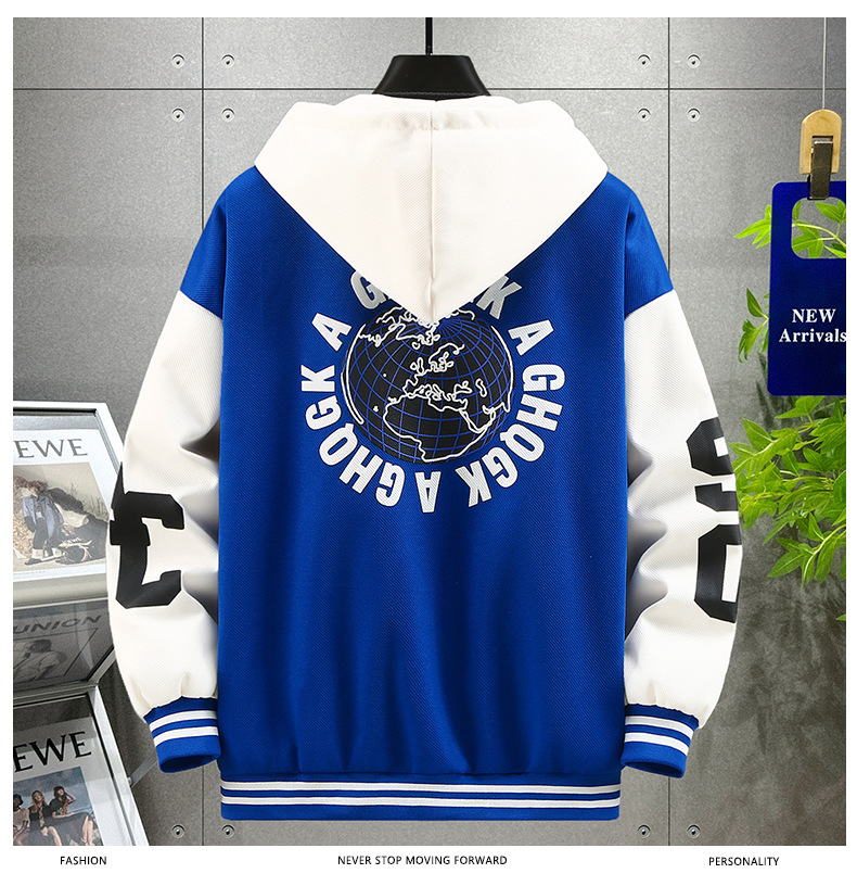 Youth Spring and Autumn Season Jacket Coat Male Junior High School Student Top Handsome Trend Big Boys' Baseball Jersey_voghion.com