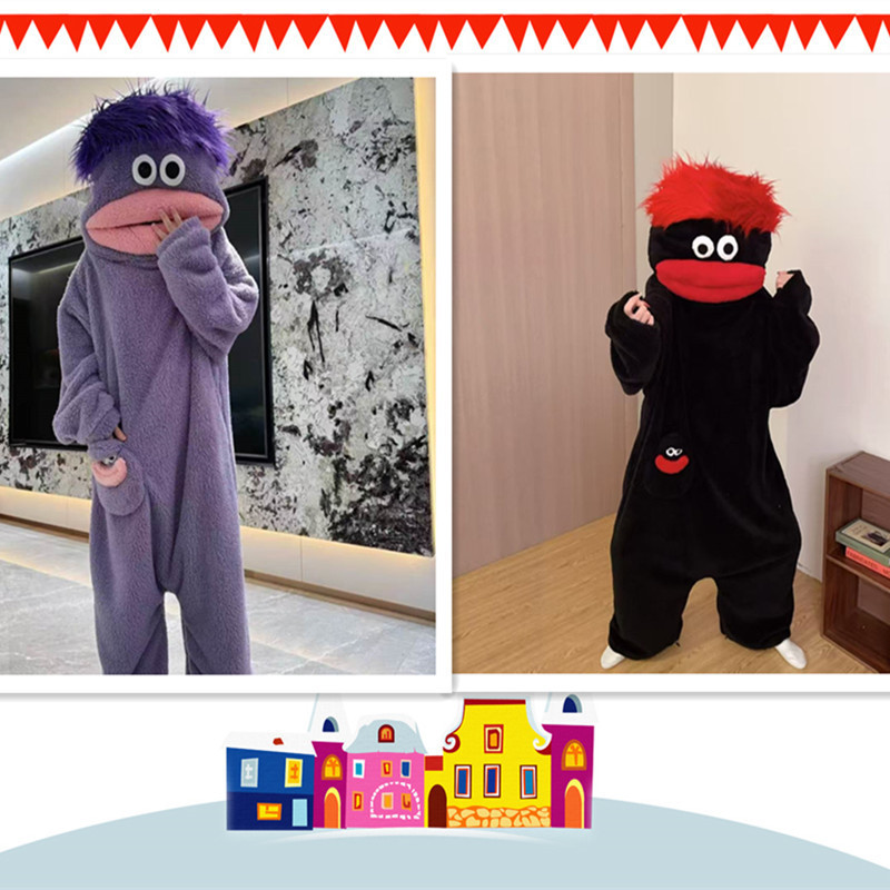 Autumn and Winter Long-Haired Fish Flannel Bathrobe for Men and Women, Quirky and Unique Couple's Loungewear Bathrobe and Bath Skirt