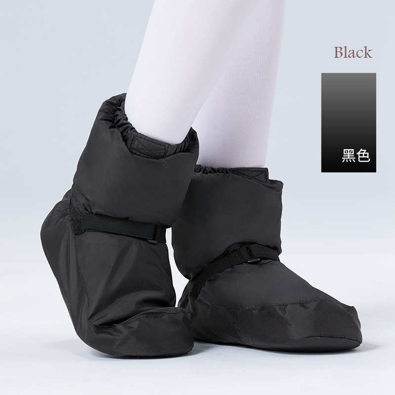 Zapatos de baile adultos práctica botas calientes invierno forro polar engrosada rendimiento zapatos de baile ballet danza práctica botas