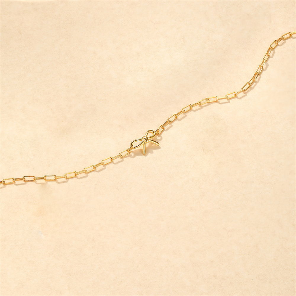 925 Sterling Silver Material 1 Piece 925 Sterling Silver Geometric 925 Sterling Silver Paperclip Chain Bracelets