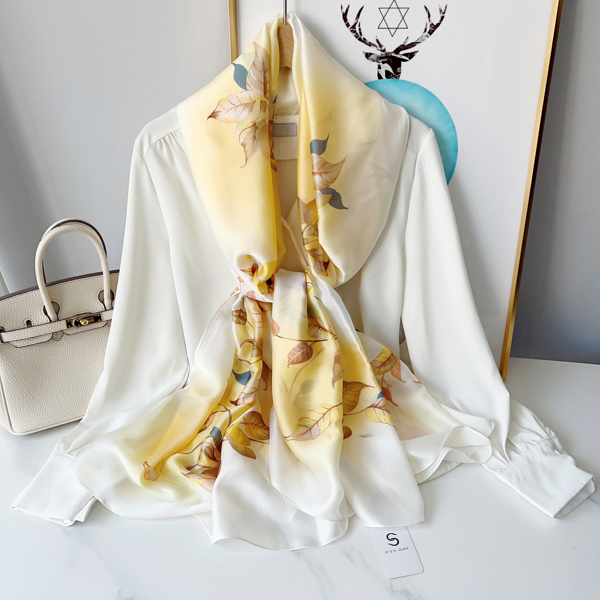 La primavera y el Verano nueva gasa floral bufanda de las mujeres moda elegante decorativo chal toalla playa para Madre regalo del Día Madre