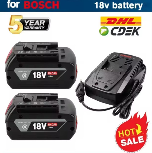 18V 6.0/8.0/10Ah可充电锂离子电池适用于博世18V备用电池 充电器