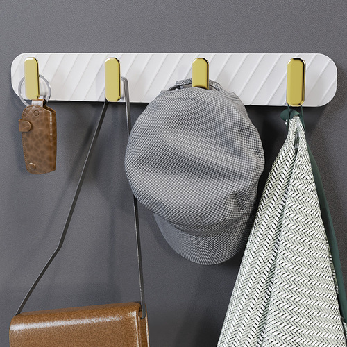 Hook strong adhesive wall hanging bathroom clothes wall hanger toilet bathroom door no punching adhesive hook