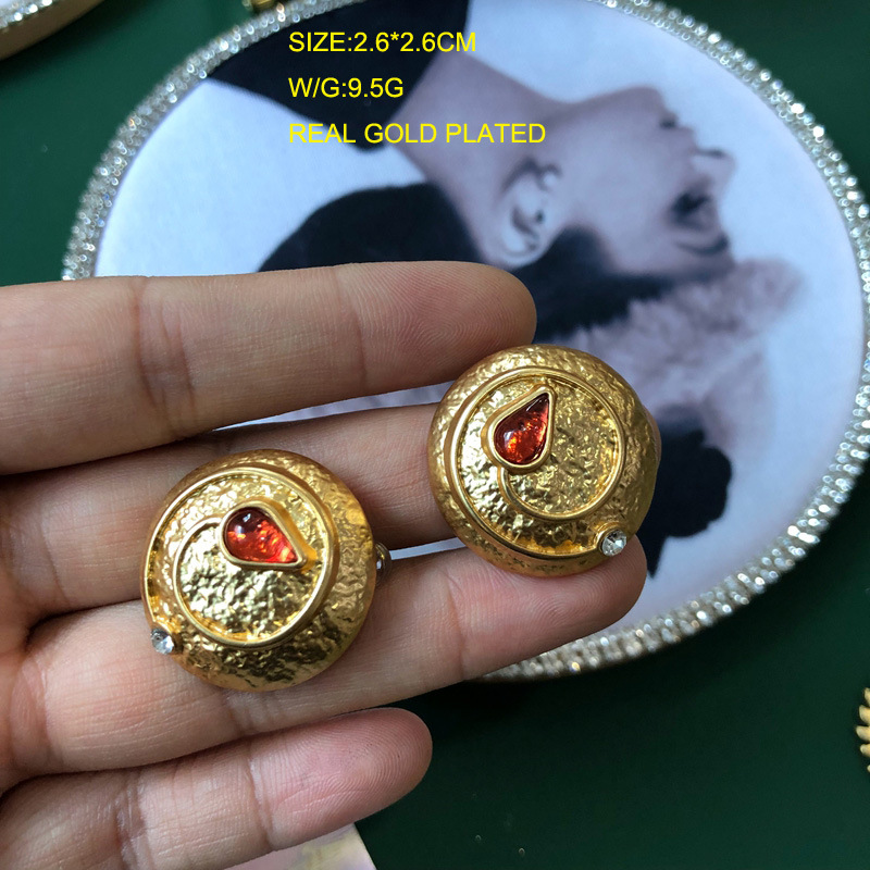 Banquet Occasion 1 Pair Retro Geometric Alloy Plating Artificial Diamond Women's Earrings