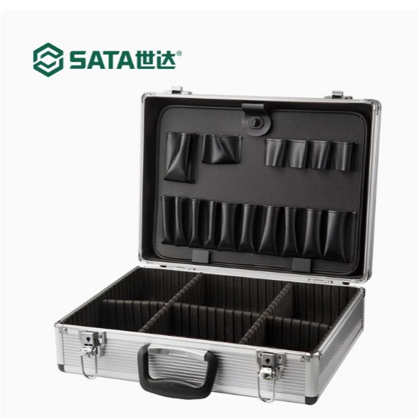 世达五金SATA 工具箱多功能大号收纳箱电工维修铝合金工具箱03601
