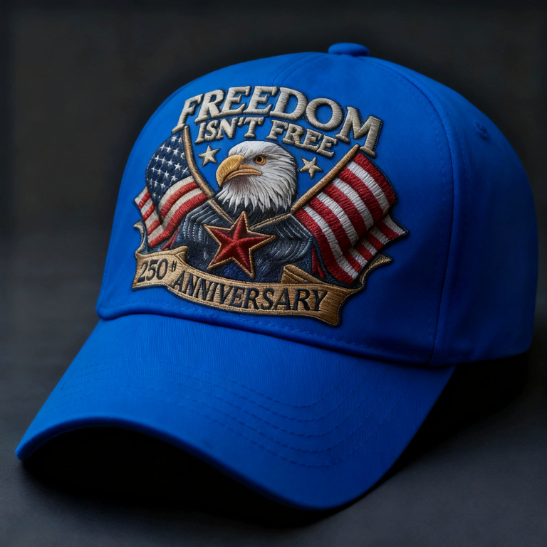 Nuevo sombrero de impresión transfronteriza para hombres hace viejos sombreros de béisbol retro Europeos y estadounidenses 250 años conmemorativo sombrero de lengua de lazo