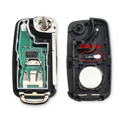 Volkswagen 2-button 3-button folding: Car Keys