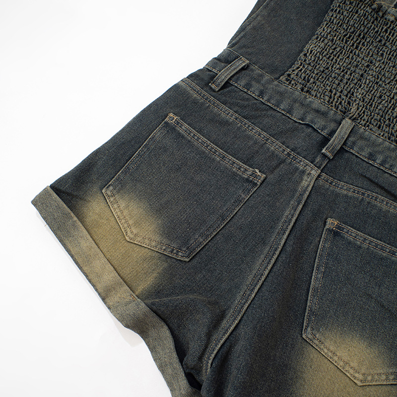 Title 13, Combinaison en jean sans manches, dos nu, taill...