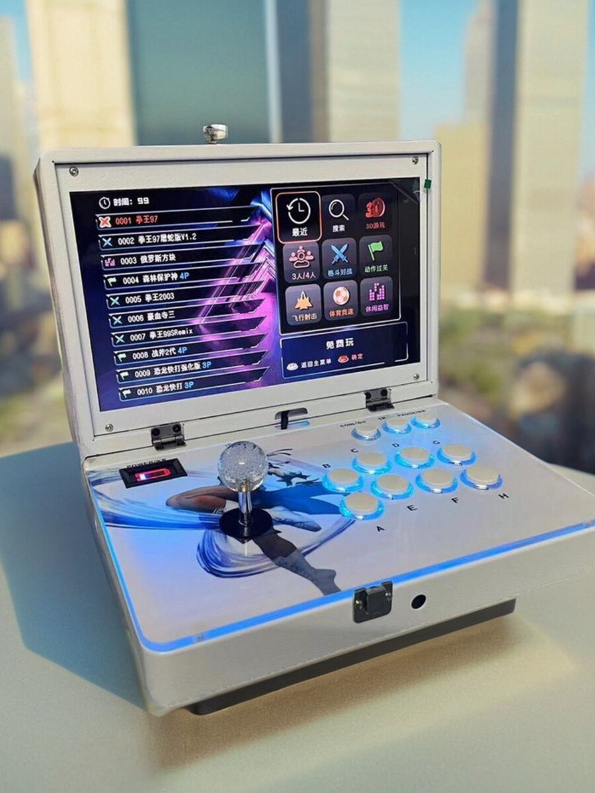 Folding Portable Arcade Desktop All-In-One Boxing Fighting Machine Moonlight Box Joystick Game Console
