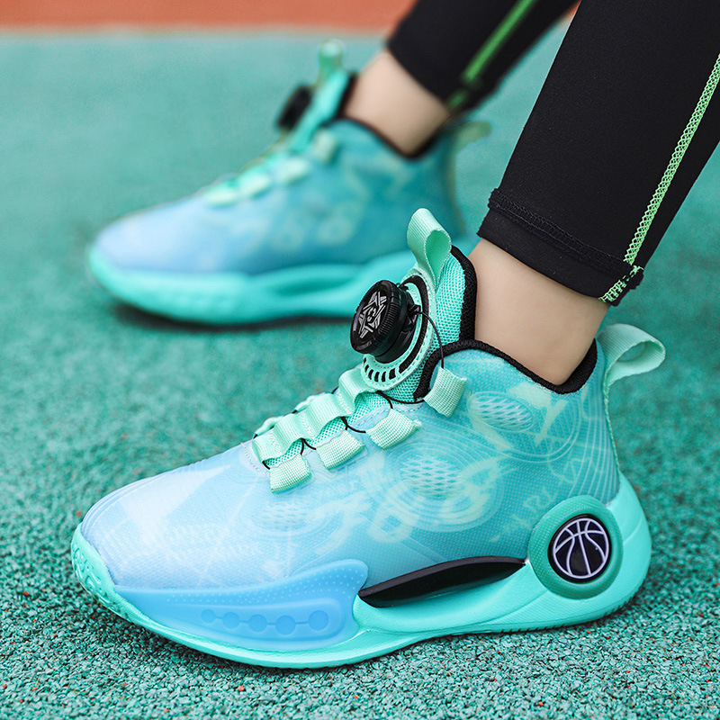 Kinderbasketbal met draaibare gespen voor professionele training Nieuwe vier seizoenen antislip en ademend gaas_voghion.com
