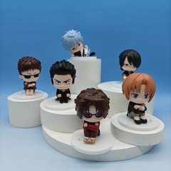 ブラインドボックスフィギュア銀魂坂田銀時沖田総悟近藤迅アニメガシャポン人形機モデルデスクトップ装飾品