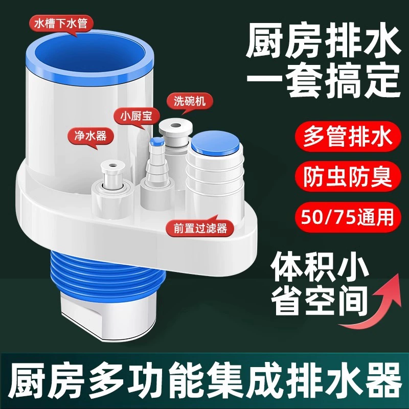 Кухонная канализационная труба тройник раковина для мойки