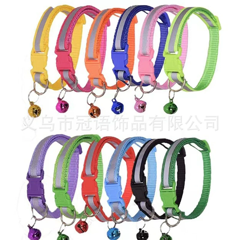 Светоотражающие ошейники Цветные пряжки Светоотражающие ошейники 1.0 Наклейте на колокольчики