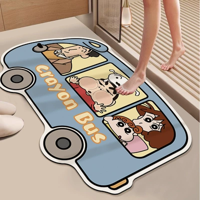 Soft Floor Mat Bathroom | Avtomobil döşəmə paspasları - dy-small-new-blue-car-40x-60cm-non-slip-quick-drying
