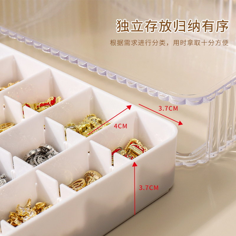 INS estilo caja de almacenamiento de acrílico cajón de escritorio herramientas de organización rejilla de uñas tienda de joyería especial de alta gama 7 colores