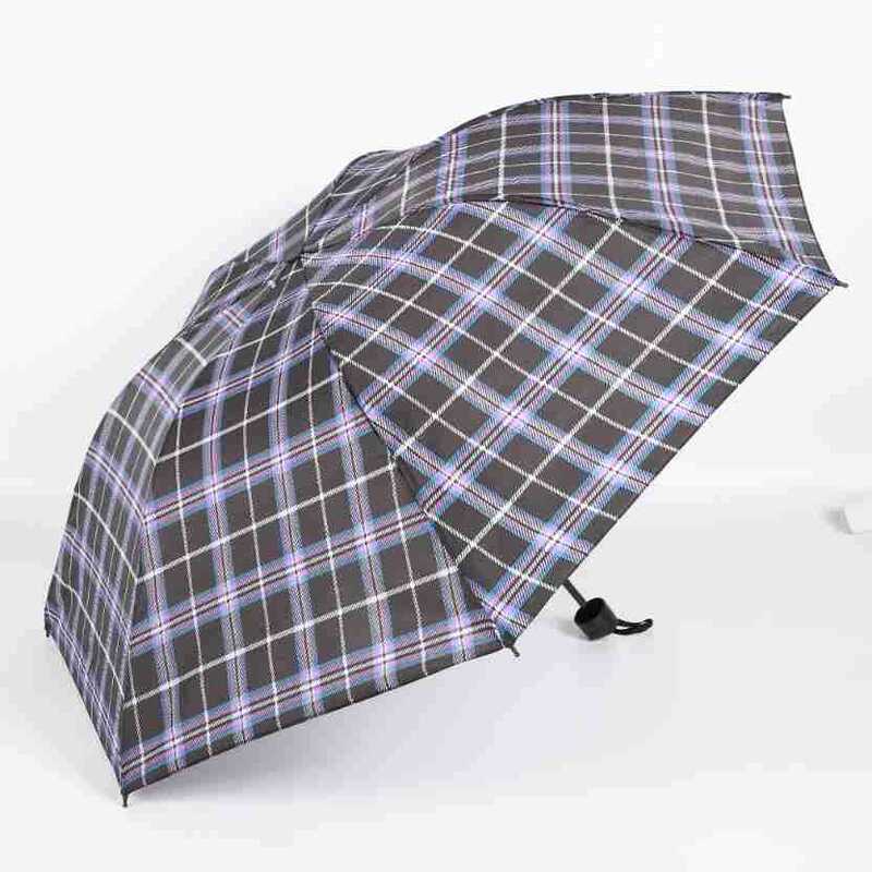 古典的な格子縞日焼け止め晴雨両用傘日焼け止め紫外線防止日傘全自動傘折り畳み傘|undefined
