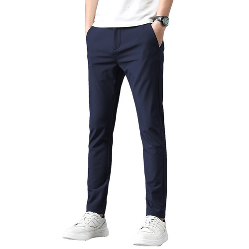 Soft and Elastic Casual Pants for Men - Multi-Color College Style Straight Leg Pants - Versatile Long Pants - Light Business