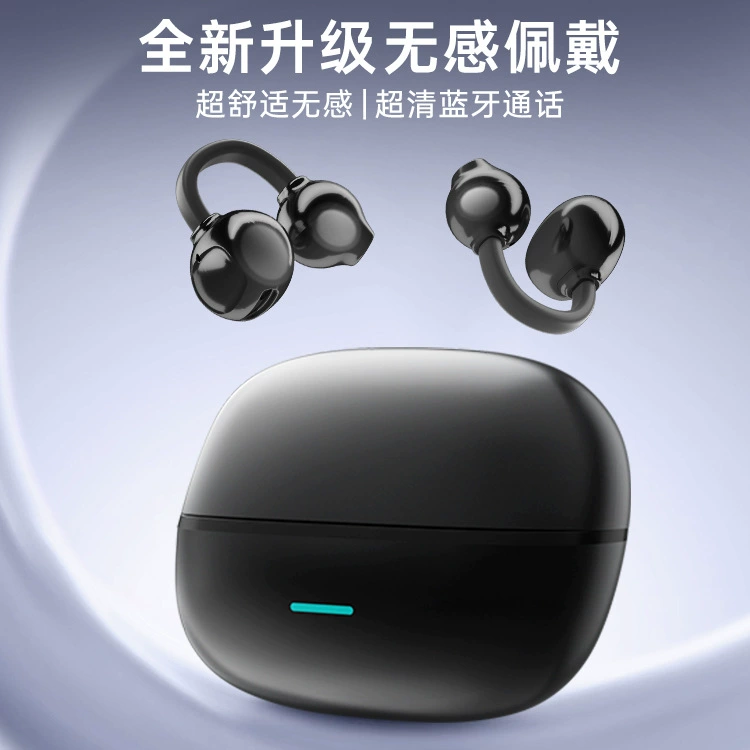 FerTo D04 беспроводные заушники Bluetooth: панорамный звук, шумоподавление, длительный заряд, спорт; черный/белый