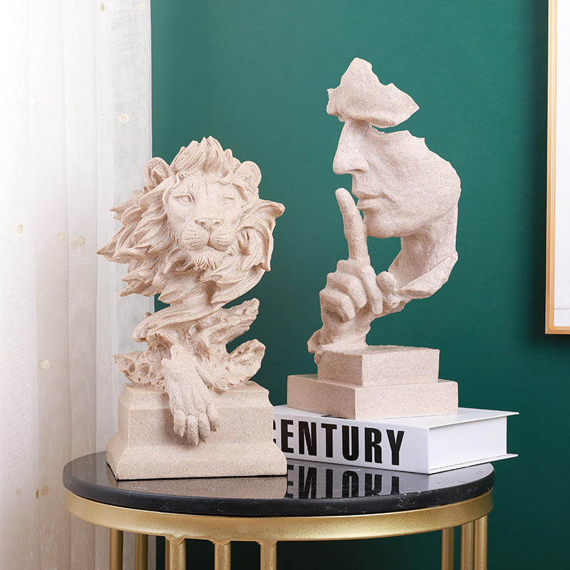 Creative Living Room Tv Cabinet Sculpture Ornaments Wine Cabinet Entrance Office Home Decoration Resin Art Crafts